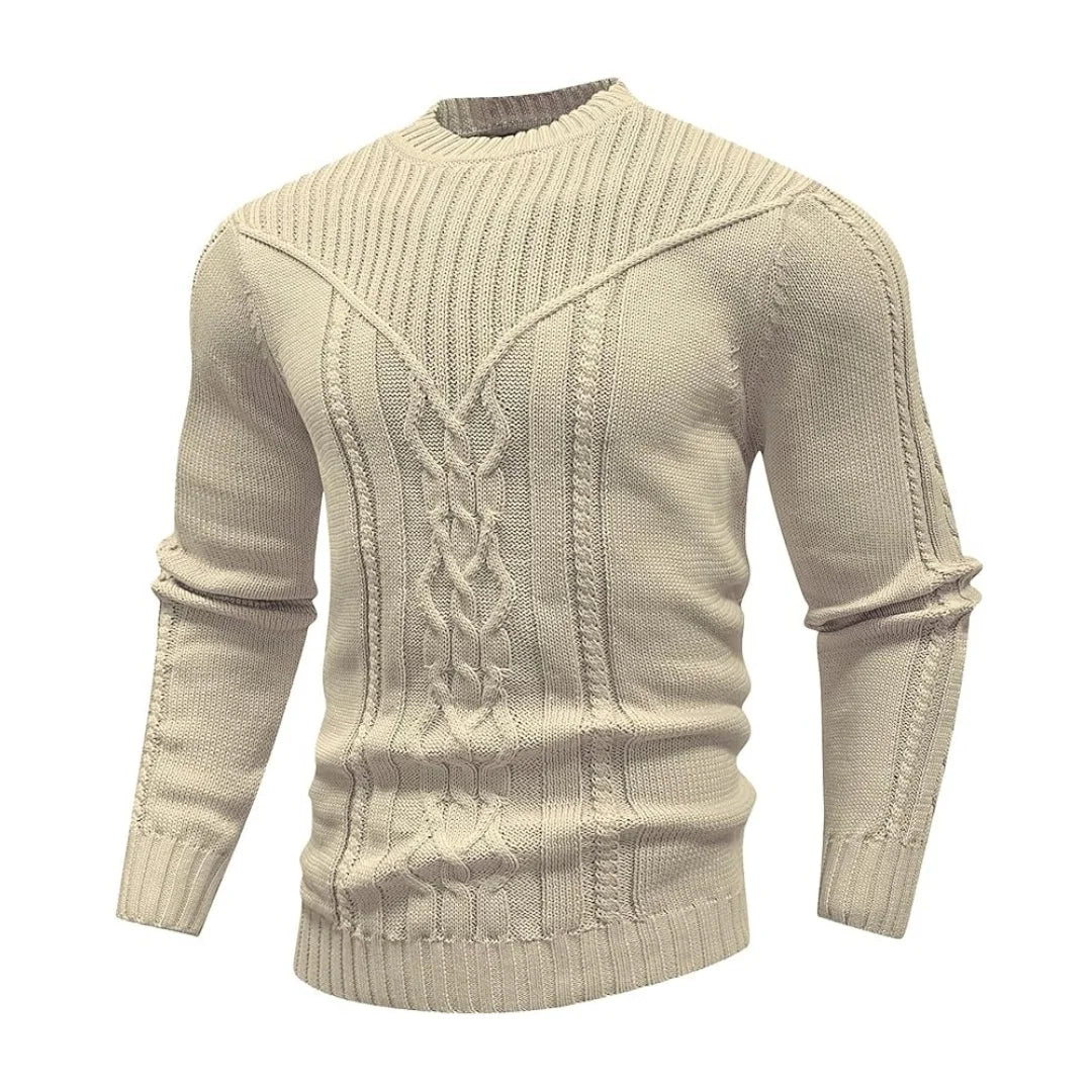 Cable Knit Crewneck Sweater
